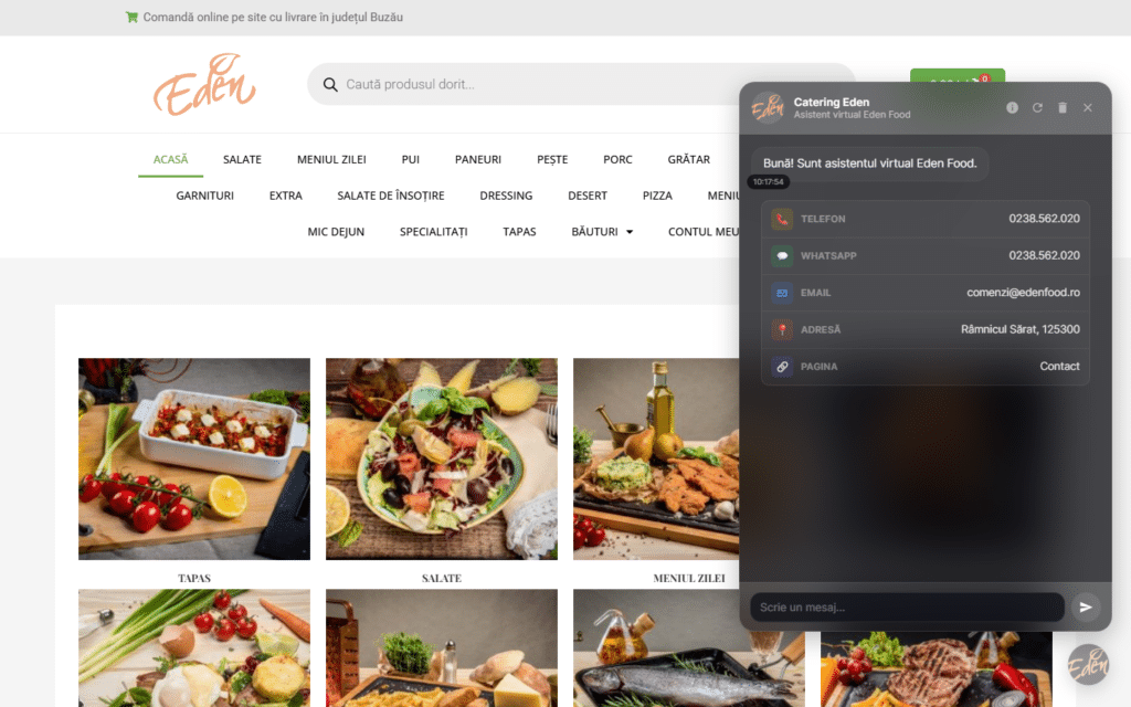 ChatBot AI VSO deschis pe edenfood