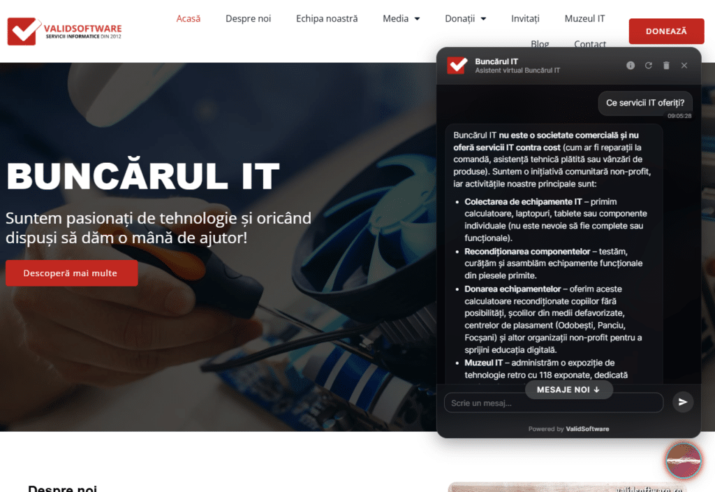 Buncărul IT — ChatBot AI
