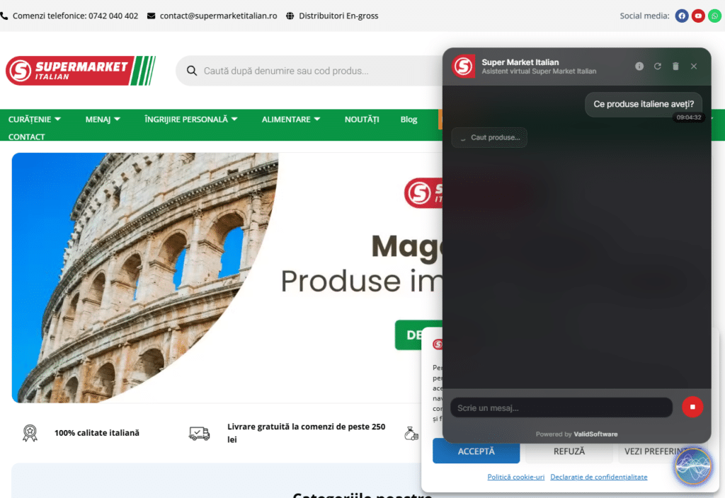 Super Market Italian — ChatBot AI